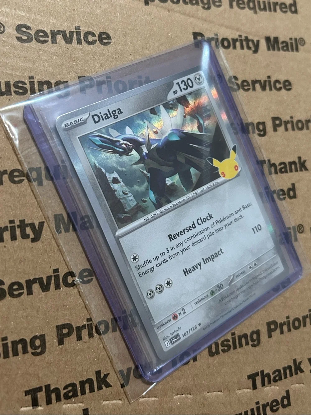 Holo Dialga 30th Celebration Pokemon TCG Card No. 103/128 ⭐️